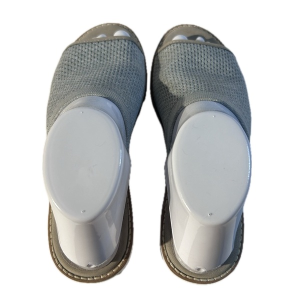 Eileen Fisher | Women's Grey Telly Stretch Knit Slip-On Wedge Heel Sandals Sz 6 - Picture 6 of 16